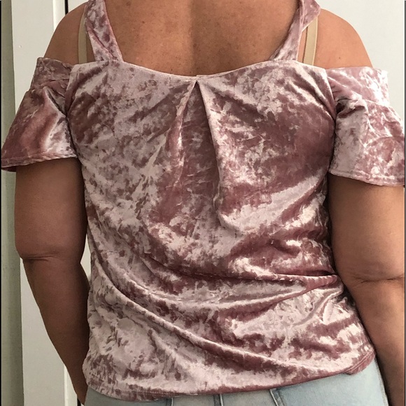 Suede cold shoulder blouse - Picture 2 of 2